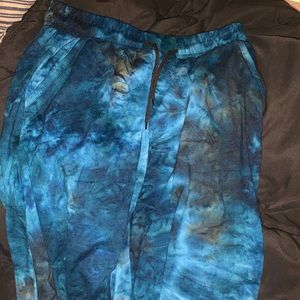 blue tie dye joggers
